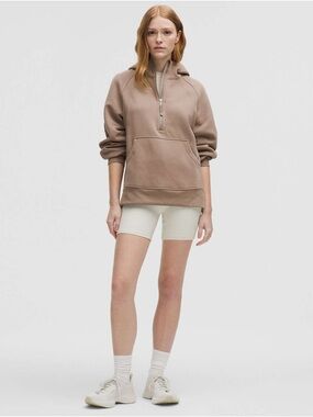 Lululemon Scuba Oversized Half-Zip Long Hoodie Taupetastic M/L